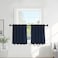 PONY DANCE Small Window Curtains 36 inch Length Short Kitchen Curtain Tiers Rod Pocket Blackout Panels for BasementBedroom W 42 x L 36 Navy Blue 2 Pieces