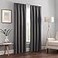 Eclipse ECLIPSE Kendall Modern Blackout Thermal Rod Pocket Window Curtain for Bedroom or Living Room 1 Panel 42 x 95 Charcoal
