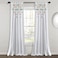 Lush Decor Boho Pom Pom Tassel Linen Textured Window Curtain Panel Single 52 W x 84 L Aqua Pink