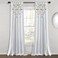 Lush Decor Boho Pom Pom Tassel Linen Textured Window Curtain Panel Single 52 W x 84 L Aqua Pink