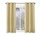 Sun Zero Miles Woven Grid Textured Total Blackout Grommet Curtain Panel 40 x 63 Yellow