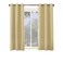 Sun Zero Miles Woven Grid Textured Total Blackout Grommet Curtain Panel 40 x 63 Yellow