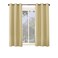 Sun Zero Miles Woven Grid Textured Total Blackout Grommet Curtain Panel 40 x 63 Yellow
