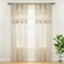 Lush Decor Boho Macrame Tassel Cotton Window Curtain Panel Single 40 W x 84 L Neutral Macrame Curtains for Windows Room Divider Boho Wall Decor