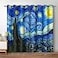 Jekeno Starry Night Blackout Curtains Art Decor for Home Bedroom Living Room Darkening Curtains Grommet Window Drapes 2 Panel Set 52x84