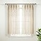 Lush Decor Boho Macrame Textured Cotton Window Curtain Panel Single 40 W x 63 L Neutral Macrame Curtains for Windows Room Divider Boho Wall Decor