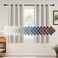 H.VERSAILTEX HVERSAILTEX Linen Blackout Curtain 54 Inches Long for BedroomLiving Room Thermal Insulated Grommet Linen Look Curtain Drapes Primitive Textured Burlap Effect Window Drapes 1 Panel Heather