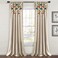 Lush Decor Boho Pom Pom Tassel Linen Textured Window Curtain Panel Single 52 W x 84 L Turquoise Orange