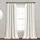 Lush Decor Reyna Ruffle 100 Lined Blackout Window Curtain Panel Single Panel 54 W x 84 L White Flowy Blackout Curtain Farmhouse Ruffle Curtains for Bedroom Living room or Dining Room