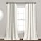 Lush Decor Reyna Ruffle 100 Lined Blackout Window Curtain Panel Single Panel 54 W x 84 L White Flowy Blackout Curtain Farmhouse Ruffle Curtains for Bedroom Living room or Dining Room