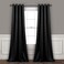 Lush Decor Insulated Grommet Blackout Window Curtain Panels Pair 52 W x 95 L Black Classic Modern Design Chic Window Decor Long Curtains For Living Room Bedroom Or Dining Room