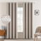 MIULEE Linen Texture Curtains for Bedroom Solid 100 Blackout Thermal Insulated Khaki Curtains Grommet Room Darkening Drapes Luxury Decor for Living Room 52x96 Inch 2 Panels