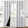 H.VERSAILTEX HVERSAILTEX 100 Blackout Curtains for Living Room Camellia Floral Blackout Curtains 96 Inches Long Light Blocking Window Treatment Curtains with Black Liner Grommet Thermal Drapes 2 Panel