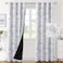 H.VERSAILTEX HVERSAILTEX 100 Blackout Curtains for Living Room Camellia Floral Blackout Curtains 96 Inches Long Light Blocking Window Treatment Curtains with Black Liner Grommet Thermal Drapes 2 Panel