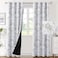H.VERSAILTEX HVERSAILTEX 100 Blackout Curtains for Living Room Camellia Floral Blackout Curtains 96 Inches Long Light Blocking Window Treatment Curtains with Black Liner Grommet Thermal Drapes 2 Panel
