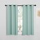 NICETOWN Aqua Blue Thermal Insulated Curtains Blackout Draperies Window Treatment Solid Grommet Room Darkening Drape Panels for Bedroom Set of 2 34 by 45 inches Long