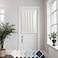 KOUFALL Door Curtain for Door WindowSmall Linen Privacy Sheer Short Window Curtains for Kitchen Bathroom40 Inch Length Long1 PanelOff WhiteCream Beige