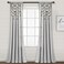 Lush Decor Boho Pom Pom Tassel Linen Textured Window Curtain Panel Single 52 W x 95 L Light Gray