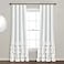 Lush Decor Allison Ruffle 100 Blackout Window Curtain Single 40 W x 84 L White White Blackout Curtains for Bedroom or Nursery Coquette Curtains