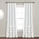 Lush Decor Allison Ruffle 100 Blackout Window Curtain Single 40 W x 84 L White White Blackout Curtains for Bedroom or Nursery Coquette Curtains