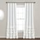 Lush Decor Allison Ruffle 100 Blackout Window Curtain Single 40 W x 84 L White White Blackout Curtains for Bedroom or Nursery Coquette Curtains