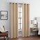 Eclipse ECLIPSE Andover Solid Tripleweave Thermal Blackout Grommet Curtains for Bedroom 2 Panels 42 in x 63 in Beige