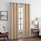 Eclipse ECLIPSE Andover Solid Tripleweave Thermal Blackout Grommet Curtains for Bedroom 2 Panels 42 in x 63 in Beige