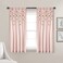 Lush Decor Boho Pom Pom Tassel Linen Textured Window Curtain Panel Single 52 W x 63 L Blush