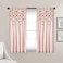 Lush Decor Boho Pom Pom Tassel Linen Textured Window Curtain Panel Single 52 W x 63 L Blush
