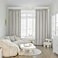 MAIHER 84 W x 84 L Full Blackout Pinch Pleat Curtain Linen Textured Curtain with Hooks Tieback Sound Proof Energy Saving Pleated Drape for Traverse Rod and Track Greyish Beige 1 Panel
