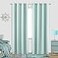 KOUFALL Aqua Curtains 96 Inches Long for Bedroom Beach Room Decor 2 Panel Set Cooling Summer Window Treatments Nursery Match Light Blue Green Wall Blackout Drapes Coasal Curtains for Living Room 52x96