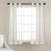 Lush Decor Farmhouse Textured Grommet Sheer Window Curtain Panel Pair 38W x 63L White