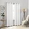 Eclipse Kendall Solid Textured Blackout Thermal Insulated Lining Grommet Window Curtain for Bedroom 1 Panel 42 in x 84 in White