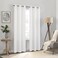 Eclipse Kendall Solid Textured Blackout Thermal Insulated Lining Grommet Window Curtain for Bedroom 1 Panel 42 in x 84 in White