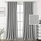 H.VERSAILTEX HVERSAILTEX 100 Blackout Linen Look Curtains for Bedroom 84 inch Light Blocking Drapes with Double Face Linen Back Tab Loop Pocket Textured Burlap Curtains for Living Room 2 Panels Heathe