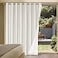 H.VERSAILTEX HVERSAILTEX Blackout Curtains Durable Thick Textured Look 100 Blackout Patio Door Curtain Grommet Extra Wide Sliding Door Curtain Panel Long Curtains W100 x L108 inch Ivory