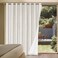 H.VERSAILTEX HVERSAILTEX Blackout Curtains Durable Thick Textured Look 100 Blackout Patio Door Curtain Grommet Extra Wide Sliding Door Curtain Panel Long Curtains W100 x L108 inch Ivory