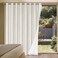 H.VERSAILTEX HVERSAILTEX Blackout Curtains Durable Thick Textured Look 100 Blackout Patio Door Curtain Grommet Extra Wide Sliding Door Curtain Panel Long Curtains W100 x L108 inch Ivory