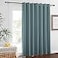 NICETOWN Greyish Blue Blackout Curtains W100 x L84 for Sliding Door Grommet Thermal Insulated Light Blocking Window Treatments for BedroomLiving Room 1 Panel