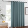 NICETOWN Greyish Blue Blackout Curtains W100 x L84 for Sliding Door Grommet Thermal Insulated Light Blocking Window Treatments for BedroomLiving Room 1 Panel