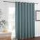 NICETOWN Greyish Blue Blackout Curtains W100 x L84 for Sliding Door Grommet Thermal Insulated Light Blocking Window Treatments for BedroomLiving Room 1 Panel