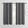 NICETOWN Bedroom Curtains Blackout Drapery Panels Three Pass Microfiber Thermal Insulated Solid Ring Top Blackout Window CurtainsDrapes Two Panels 42 x 50 inches Gray