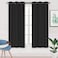 Better Home Style 2 Piece Solid Color 100 Blackout Room Darkening 2 Panels Window Treatment Curtain Insulated Drapes for Any Window with Grommets M3763 Black 2 Panels 36 W X 63 L Each