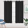 Better Home Style 2 Piece Solid Color 100 Blackout Room Darkening 2 Panels Window Treatment Curtain Insulated Drapes for Any Window with Grommets M3763 Black 2 Panels 36 W X 63 L Each