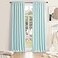 DONREN 2 Panels 96 Inches Long Curtain Panels for Bedroom Room Darkening Thermal Insulated Drapes with Rod PocketAqua42 by 96 Inch