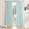 DONREN 2 Panels 96 Inches Long Curtain Panels for Bedroom Room Darkening Thermal Insulated Drapes with Rod PocketAqua42 by 96 Inch