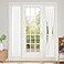 Vatge Front Door Sidelight Curtains with Magic Tape 12x72 Door Window Covering 50 Sunlight Blocking French Curtain 1 Panel W12 x L72 Pure White
