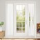Vatge Front Door Sidelight Curtains with Magic Tape 12x72 Door Window Covering 50 Sunlight Blocking French Curtain 1 Panel W12 x L72 Pure White