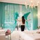 PHILEASY Window Sheer Turquoise Curtains 45 Inches Long 52 inches Width 2 Panels Sheer Curtains Sheer Curtain Clear Basic Rod Pocket Panel 15 Colors 16 Size for Bedroom Living Room Yard Kitchen