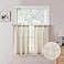 Tollpiz Linen Tier Curtain Rod Pocket Semi Sheer Half Kitchen Curtains Burlap Light Filtering Thick Linen Drape for Bathroom 30 x 36 inches Long Natural Set of 2 Panels